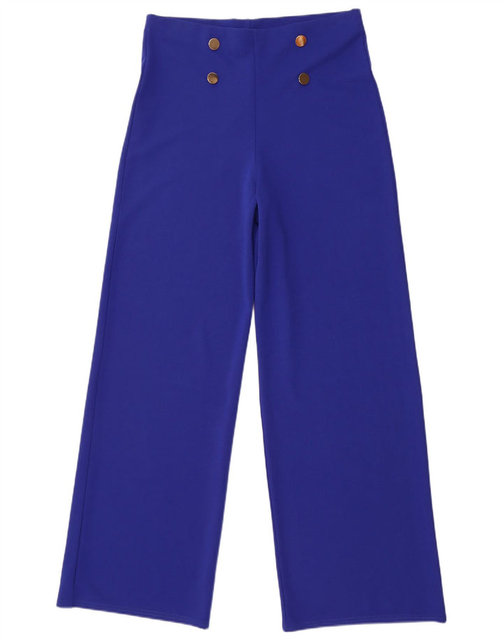 Damskie proste spodnie Quiz UK 12 Medium W30 L31 Niebieski poliester