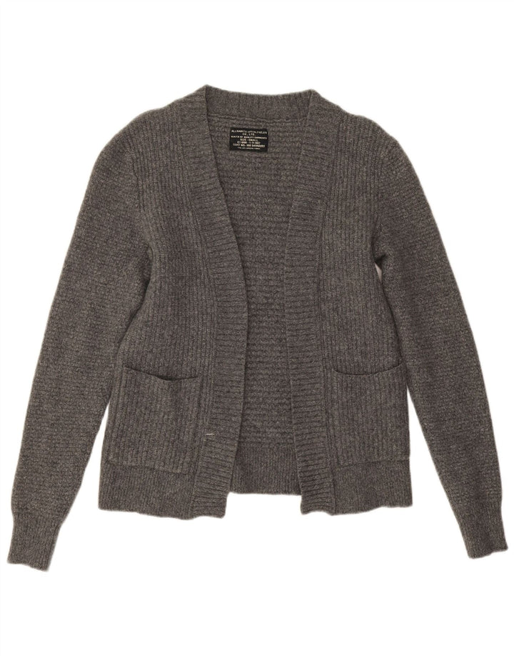 Sweter damski All Saints Open Cardigan UK 10 Small Grey Lambswool