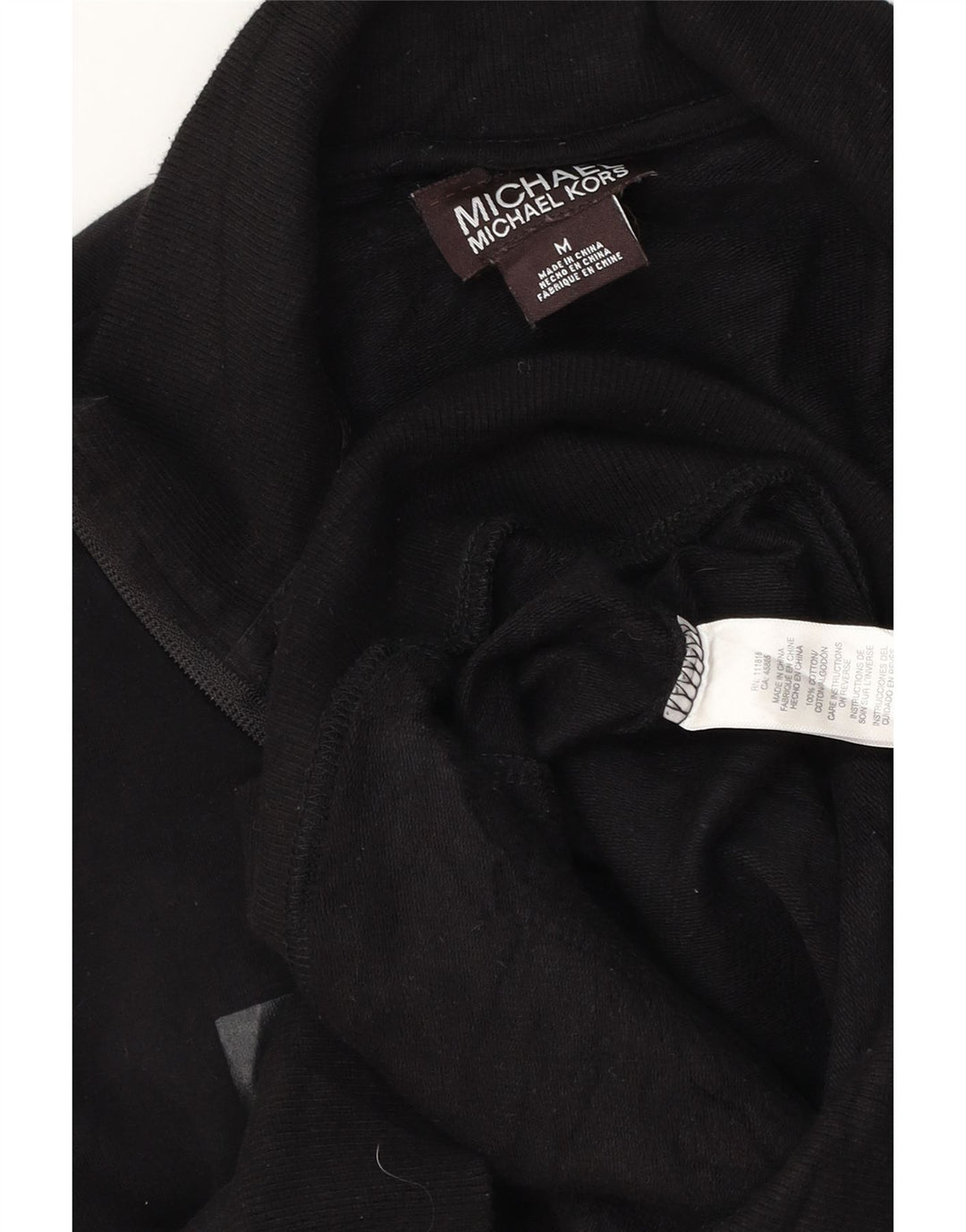 Męska kurtka dresowa Michael Kors z grafiką, średnia czarna, bawełniana