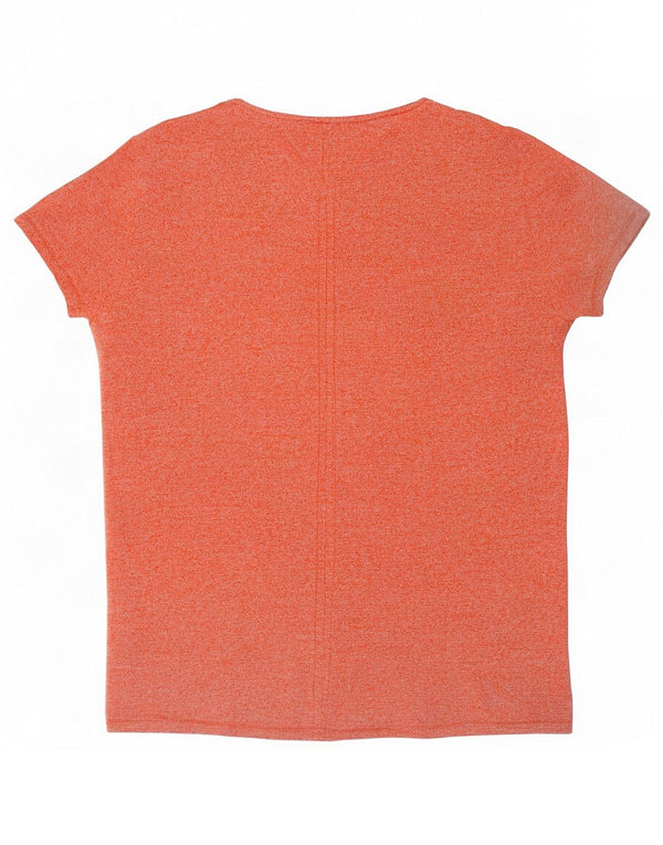 T-shirt damski Tommy Hilfiger Top UK 18 XL Pomarańczowa, nakrapiana bawełna