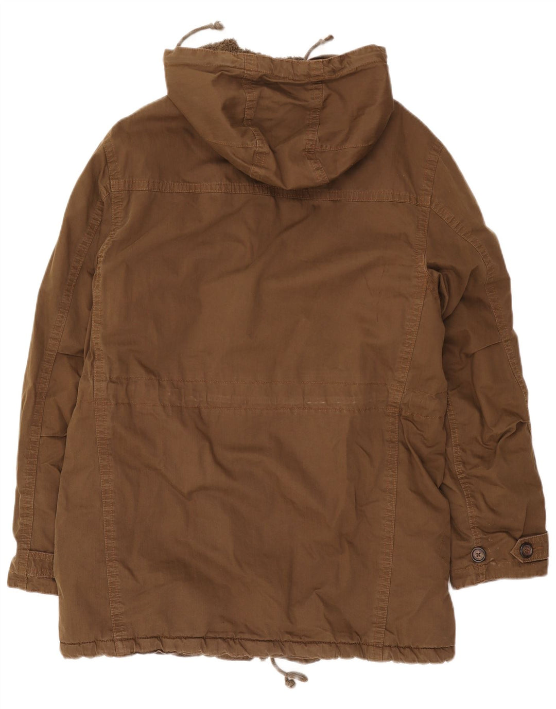 Męska kurtka parka z kapturem Tommy Hilfiger UK 38 Średniobrązowa bawełna