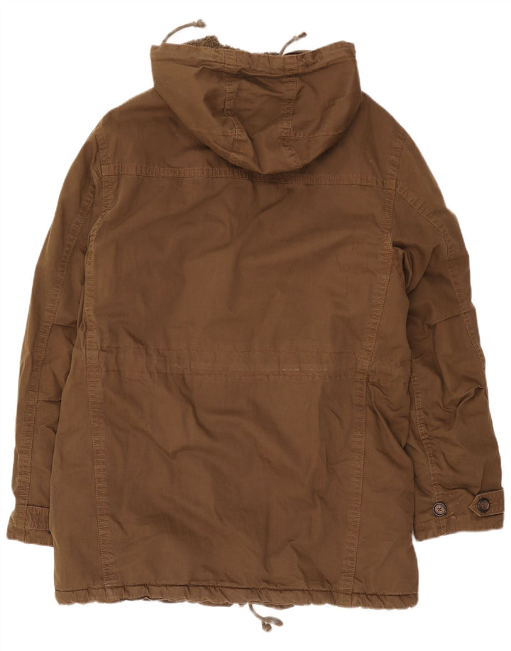 Męska kurtka parka z kapturem Tommy Hilfiger UK 38 Średniobrązowa bawełna
