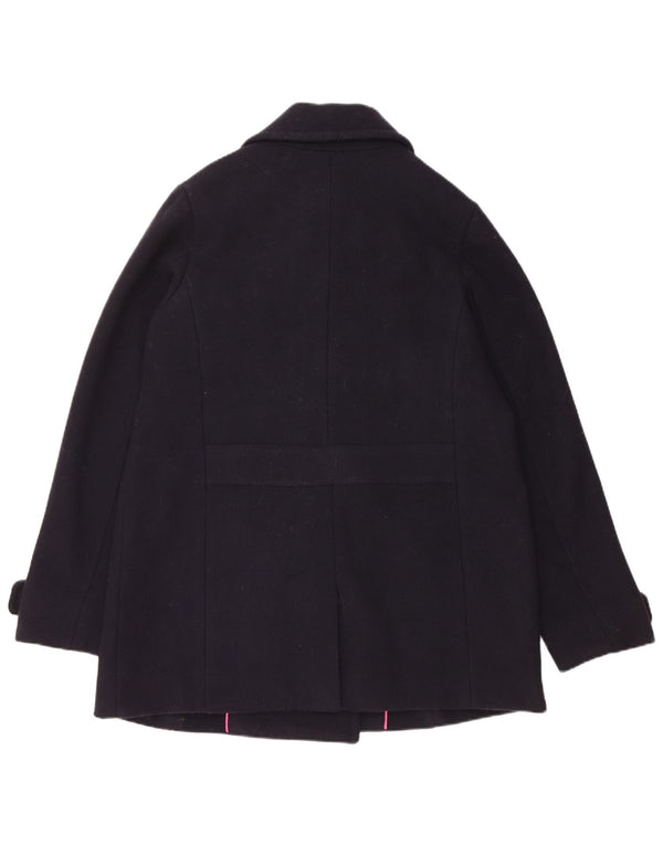 Crew Clothing Płaszcz damski Pea Coat UK 14 Średni granatowy wełniany