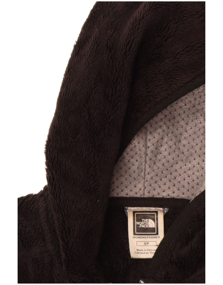 Damska kurtka polarowa z kapturem THE NORTH FACE UK 10, mała, czarna, poliestrowa