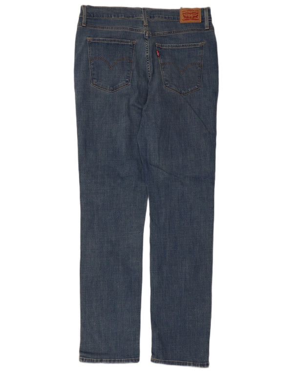 Damskie jeansy Levi's 724 z wysokim stanem, proste W32 L32, niebieska bawełna