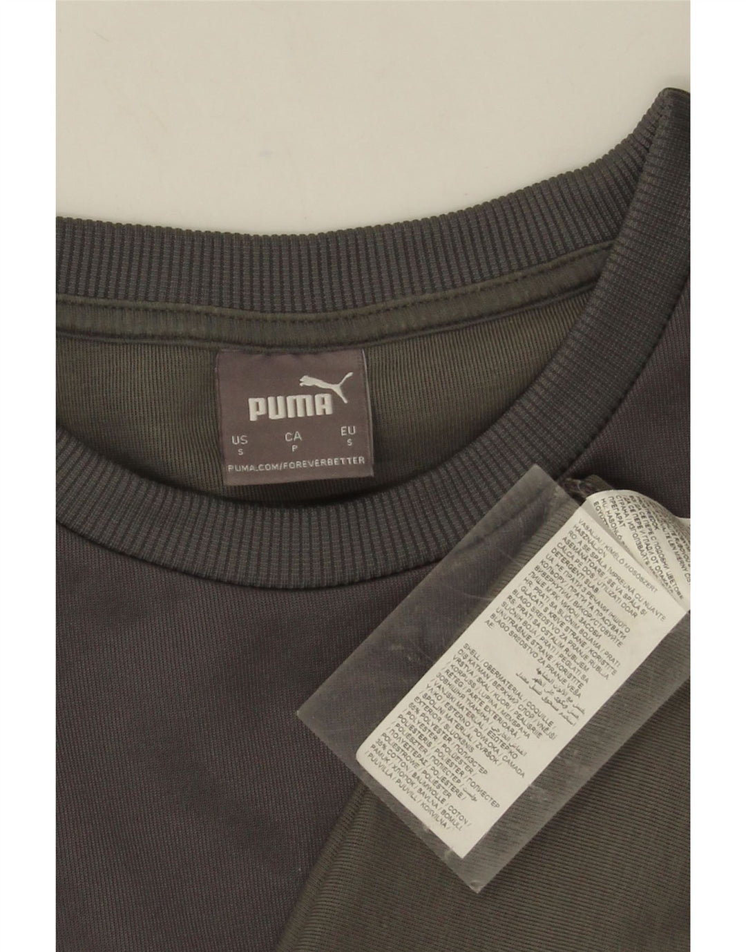 Męska bluza z grafiką Puma, mała, szara, poliestrowa