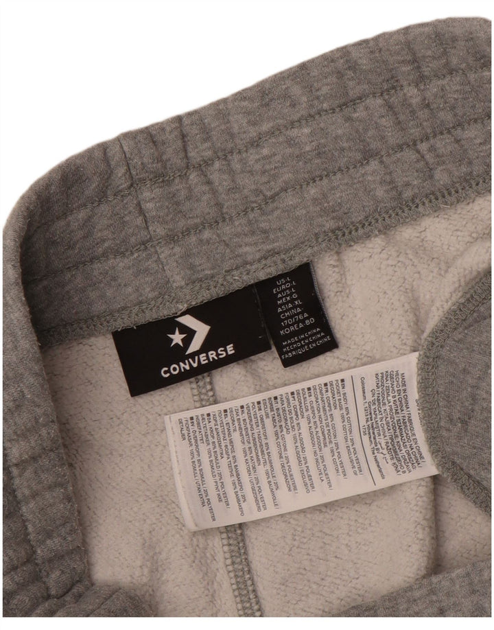 Męskie spodnie dresowe Converse Joggers, duże, szare, bawełniane
