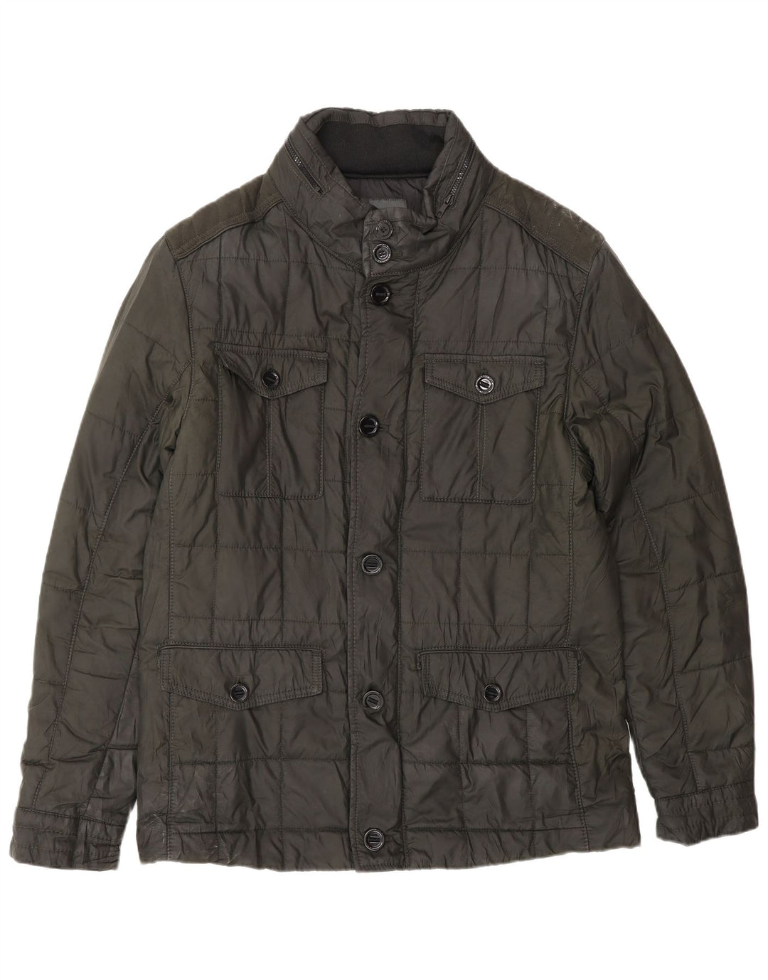 ZARA Mens Padded Jacket UK 40 Large Green