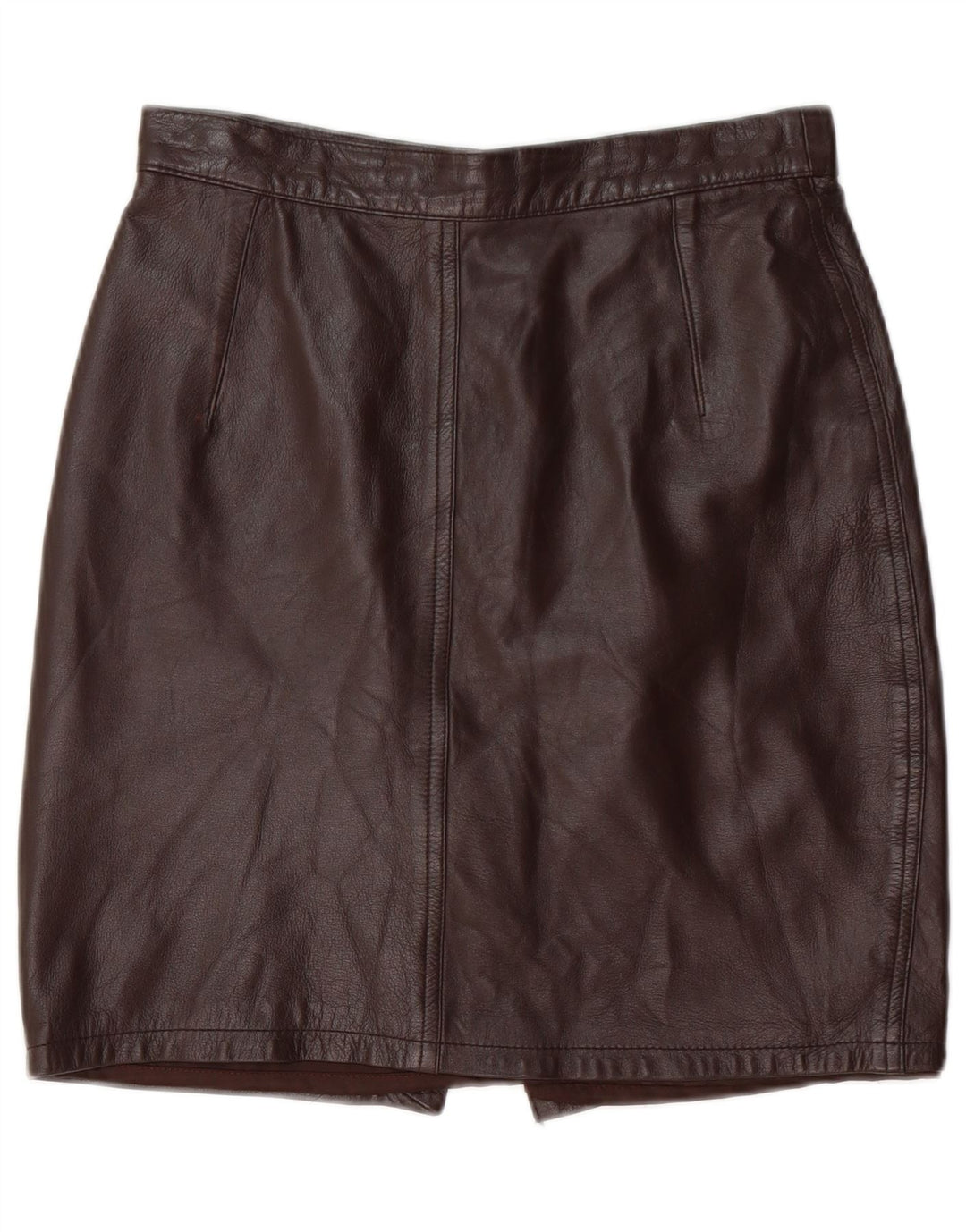Damska spódnica skórzana VINTAGE IT 44 Medium W28 Brązowa skóra