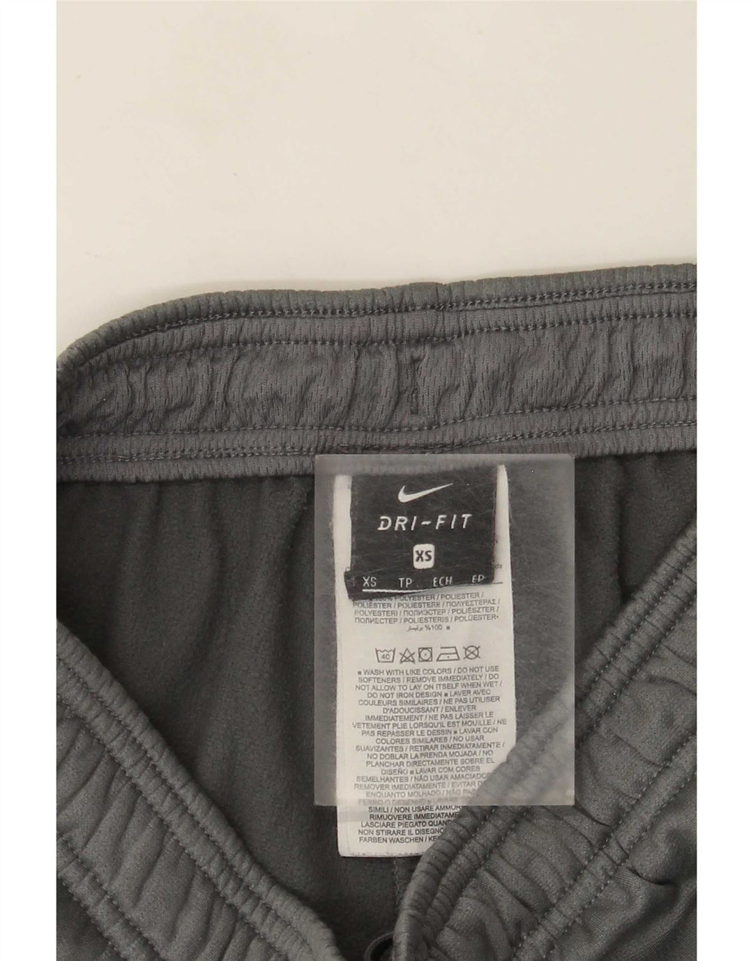 Męskie spodnie dresowe Nike Dri Fit XS Szary poliester z blokami kolorów