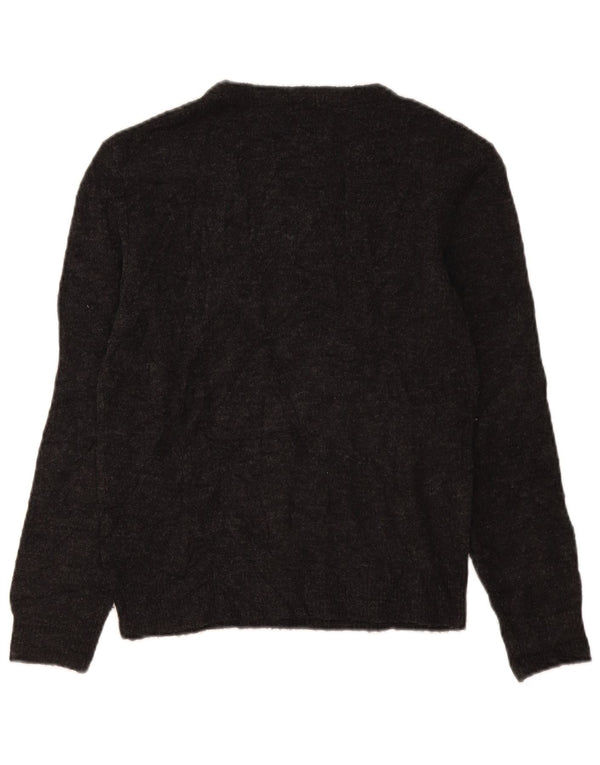 Damski sweter Marks & Spencer z graficznym dekoltem w łódkę, UK 10, mały, szary