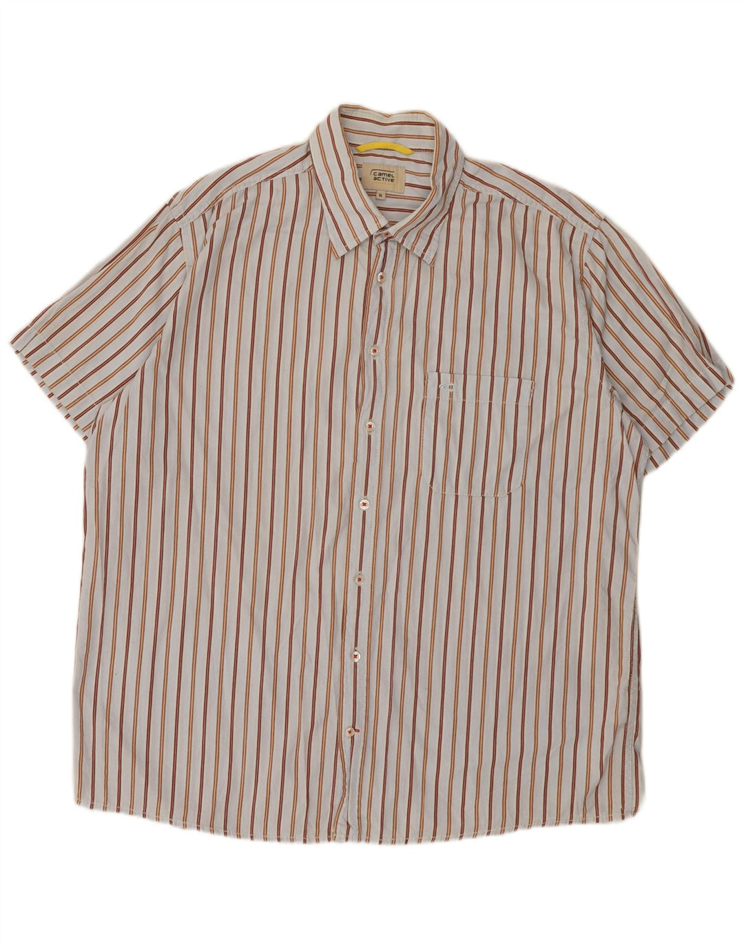 Camel Active Męska koszula z krótkim rękawem XL, bawełniana w niebieskie paski