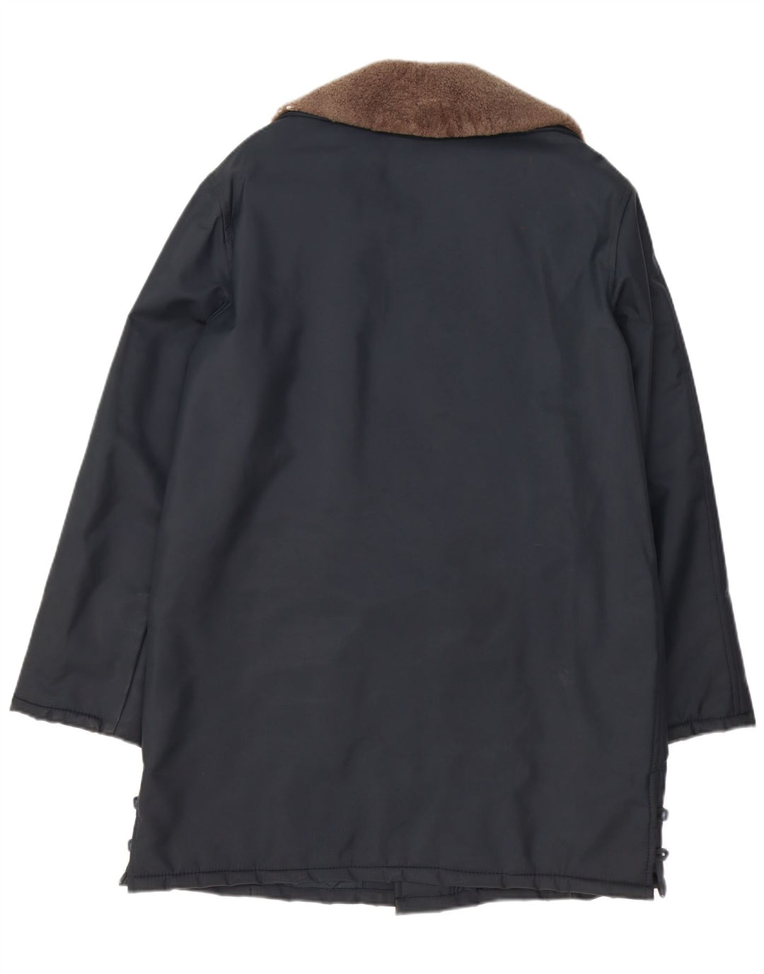 Elegancki męski płaszcz dwurzędowy UK 42 XL granatowy
