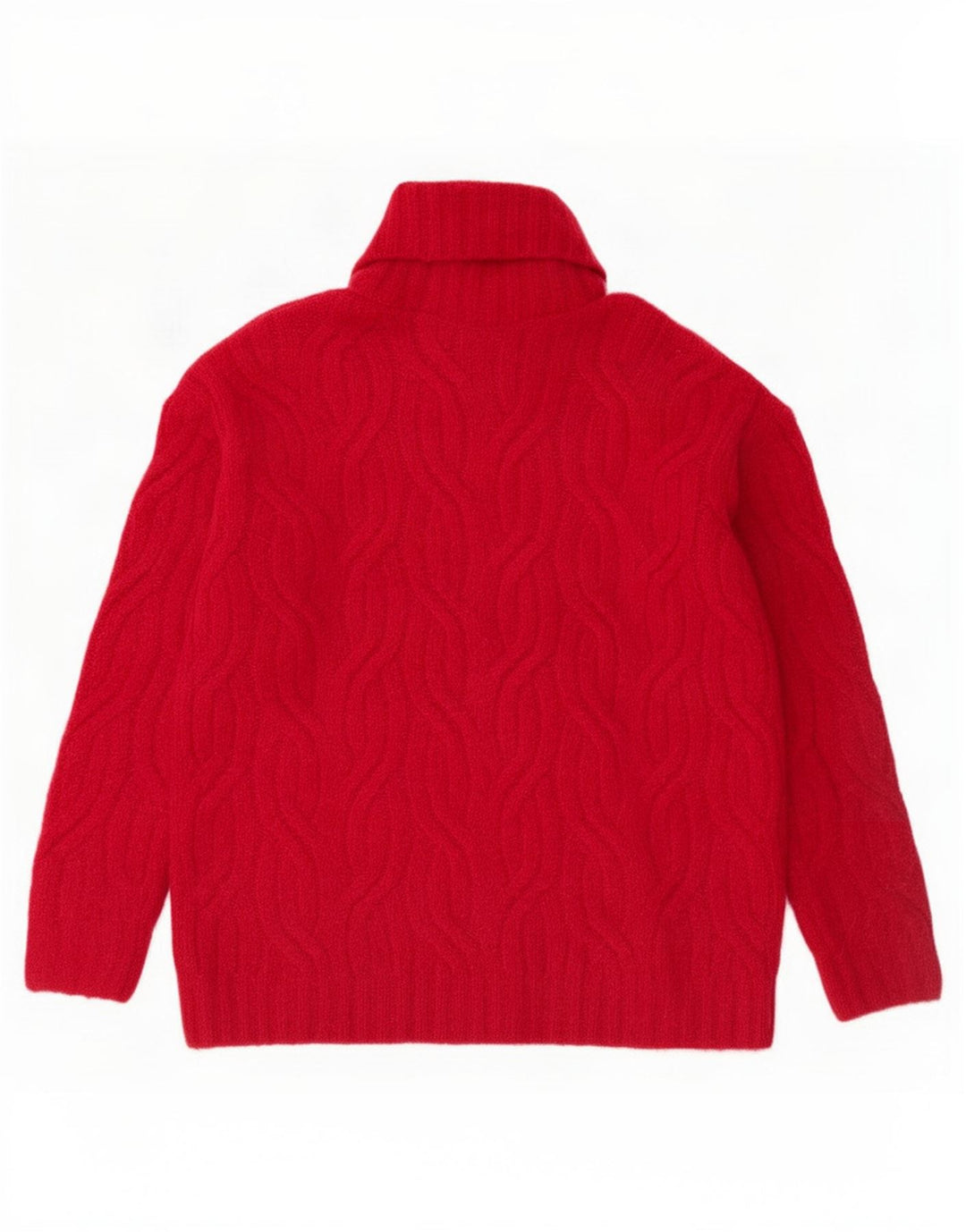 Marks & Spencer Damski sweter oversize z golfem, UK 6 XS, czerwony