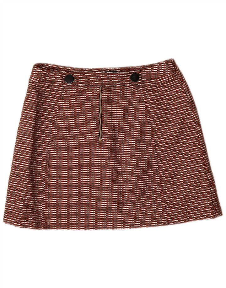 TOPSHOP Damska spódniczka mini UK 12 Medium W28 Brązowa bawełna w kratkę