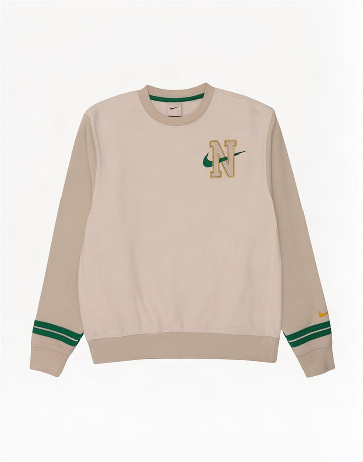 Męska bluza Nike z grafiką, bawełniana, w kolorze średniej bieli, z blokami kolorów