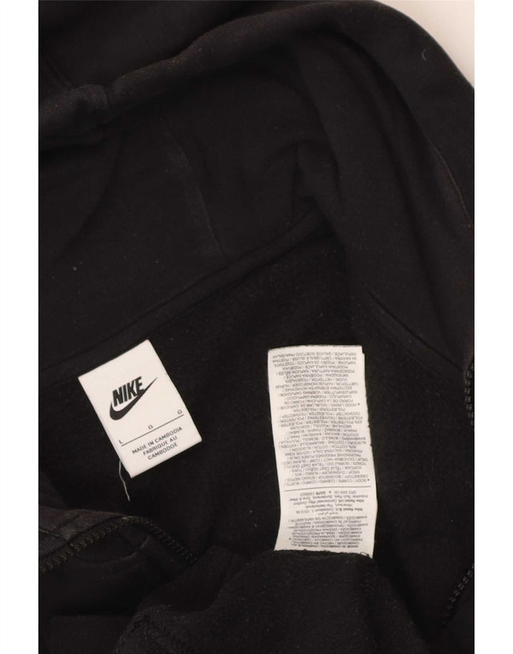 Męski sweter z kapturem i zamkiem błyskawicznym Nike, duży, czarny, bawełniany