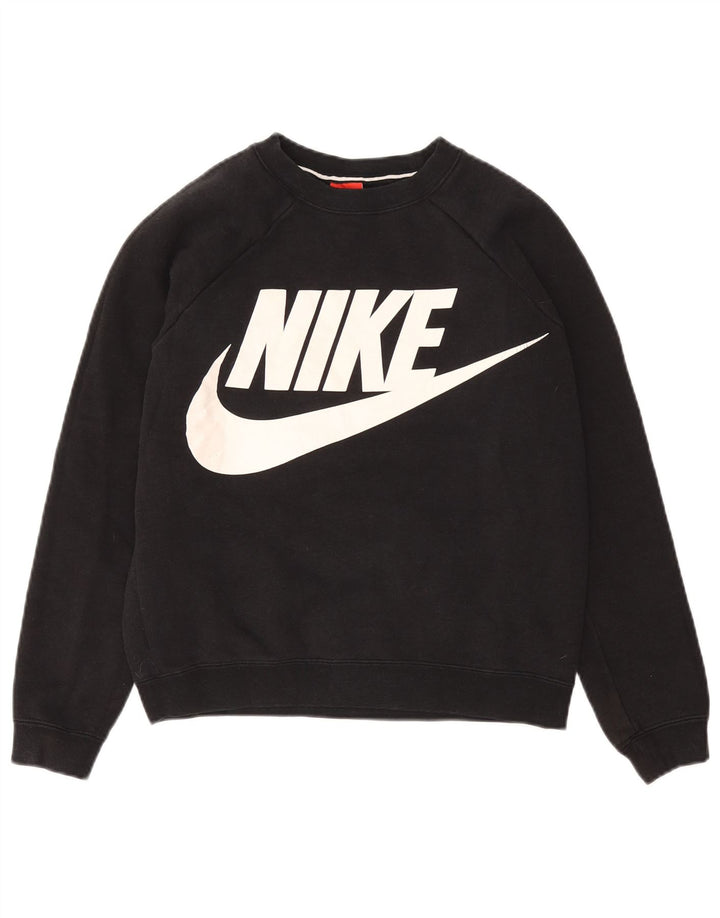 Damska bluza NIKE Crop Oversize z grafiką, UK 10, mała czarna