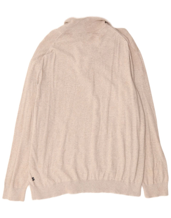 Męski sweter Nautica z zamkiem błyskawicznym 2XL, szara bawełna w plamki