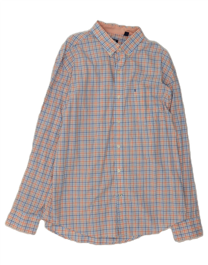 IZOD Mens Shirt Large Blue Check Cotton Vintage Izod and Second-Hand Izod from Messina Hembry 