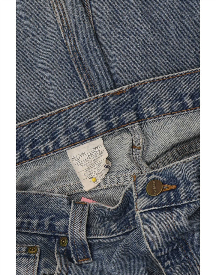 Męskie proste dżinsy Carhartt W40 L30, niebieska bawełna