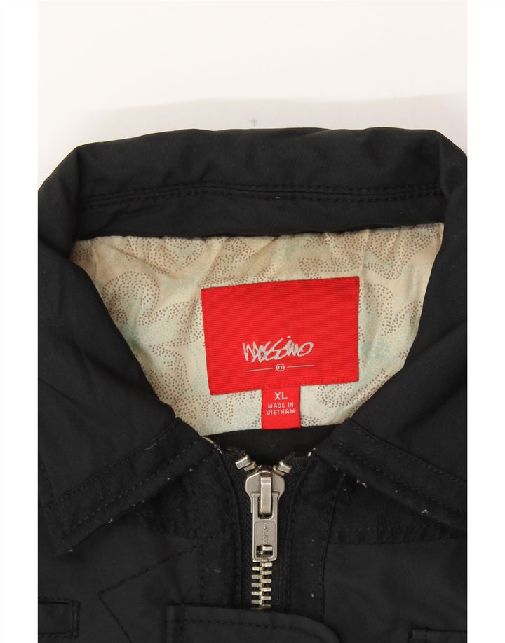 MOSSIMO Womens Utility Jacket UK 18 XL Black Nylon Vintage Mossimo and Second-Hand Mossimo from Messina Hembry 