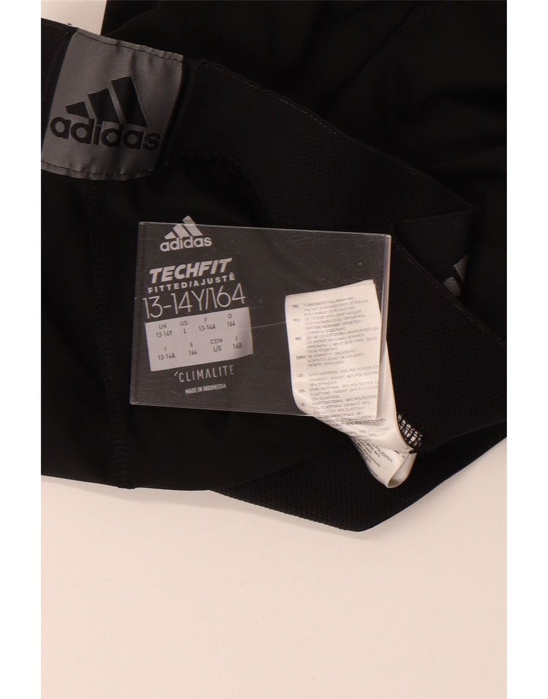Legginsy chłopięce Adidas Climalite Graphic 13-14 lat Czarny poliester