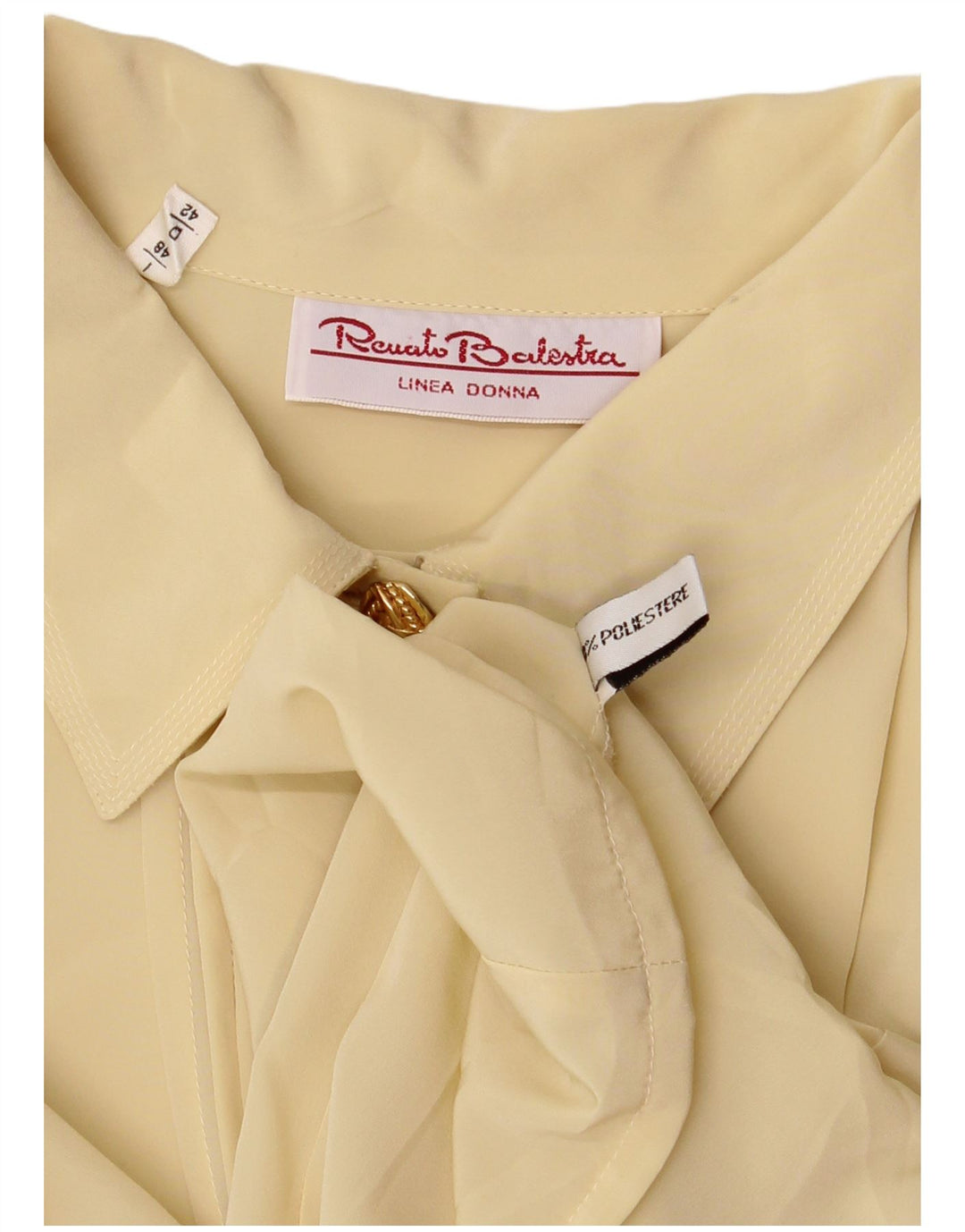 Damska bluzka koszulowa oversize Renato Balestra IT 48 XL Beżowy poliester