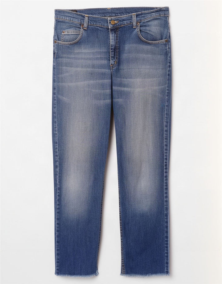 Damskie jeansy Lee Brooklyn Straight W36 L30 Niebieskie bawełniane