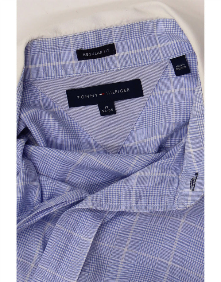 Koszula męska Tommy Hilfiger o regularnym kroju, rozmiar 17 XL, niebieska kratka