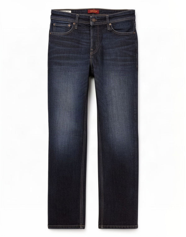 Męskie jeansy Jack & Jones Clark Straight W32 L32 Granatowa bawełna