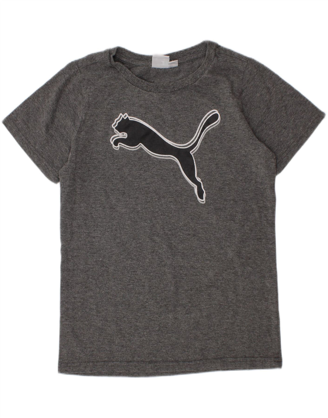 Chłopięcy T-shirt z grafiką Puma, 7-8 lat, szary