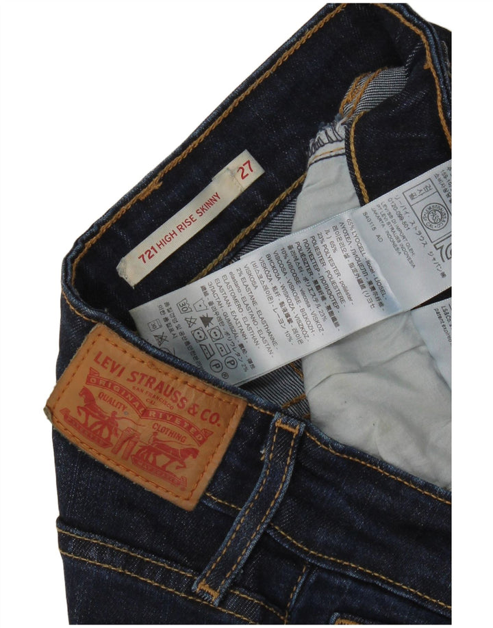 Damskie jeansy Levi's 712 z wysokim stanem W27 L30 Niebieski Lyocell