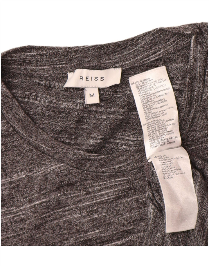 Męska koszulka T-shirt Reiss, średnia, szara, bawełniana nakrapiana
