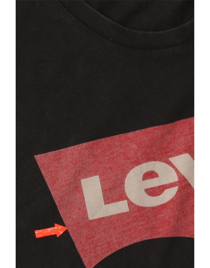 Męska koszulka z grafiką Levi's Top XL, czarna bawełna