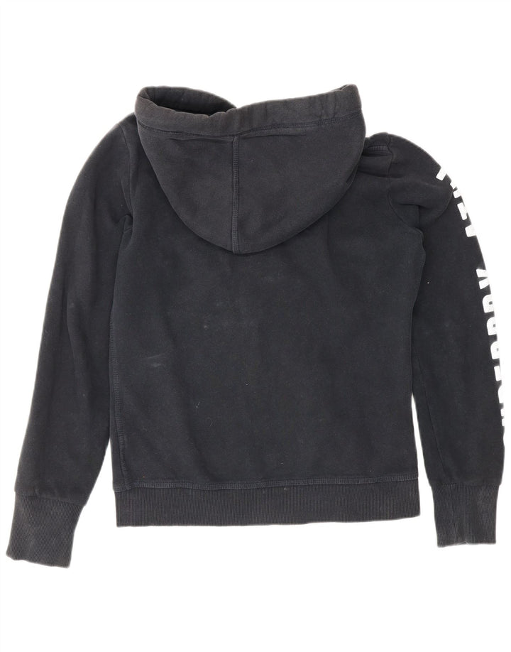 Męski sweter z kapturem Superdry z grafiką i zamkiem, średni granatowy, bawełniany