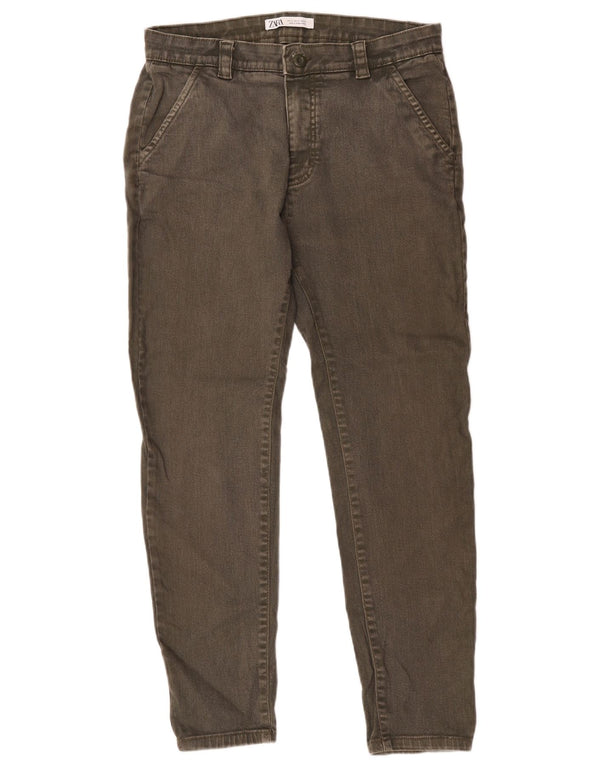 Zwężane jeansy męskie Zara EU 42 Large W32 L28 Khaki