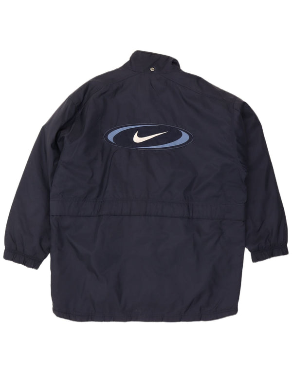 Męska kurtka wiatrówka Nike Graphic UK 42/44, duża, granatowa, nylonowa