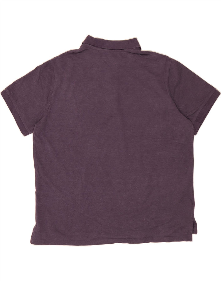 EDDIE BAUER Mens Polo Shirt 2XL Purple Cotton Vintage Eddie Bauer and Second-Hand Eddie Bauer from Messina Hembry 