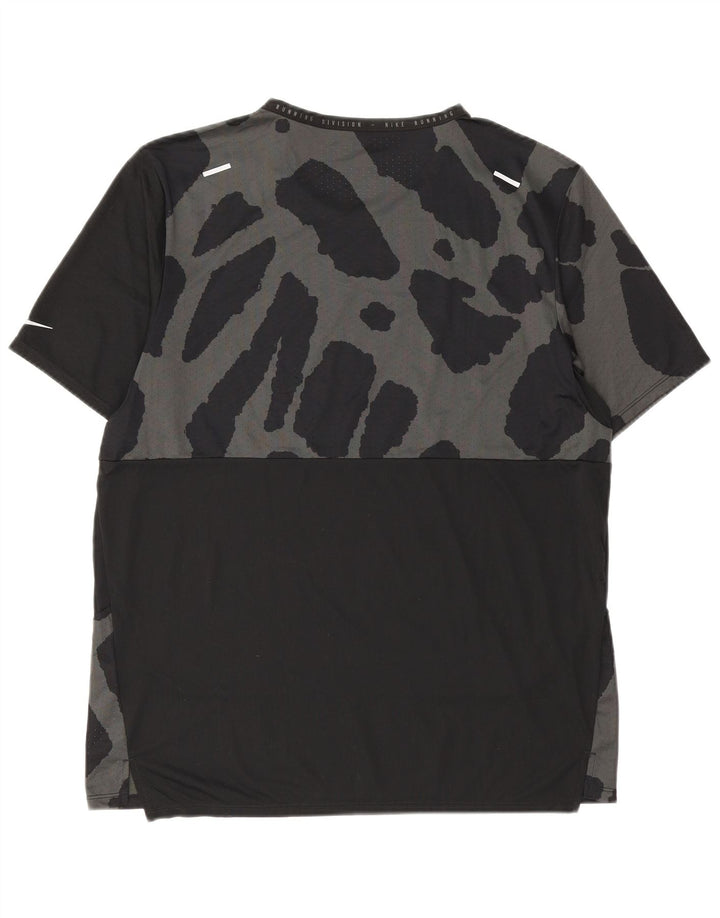 Męski T-shirt Nike Dri Fit, duży, czarny, kamuflażowy poliester