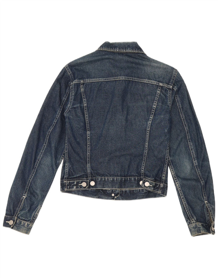 Damska kurtka jeansowa Benetton Crop UK 10, mała, niebieska bawełna