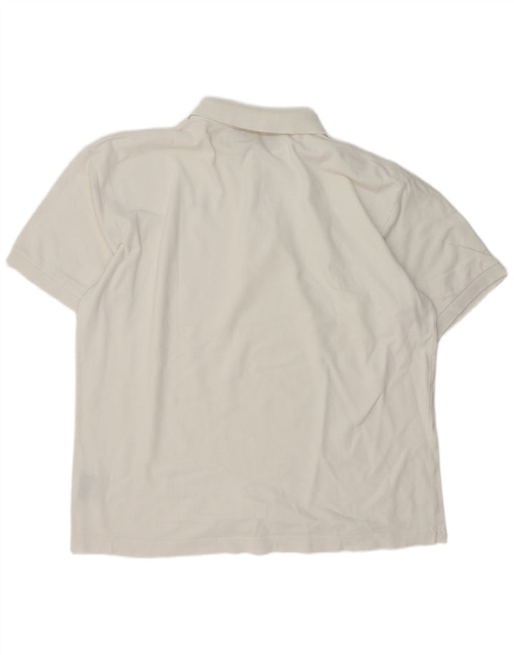 Męska koszulka polo Kappa 2XL Biała bawełna