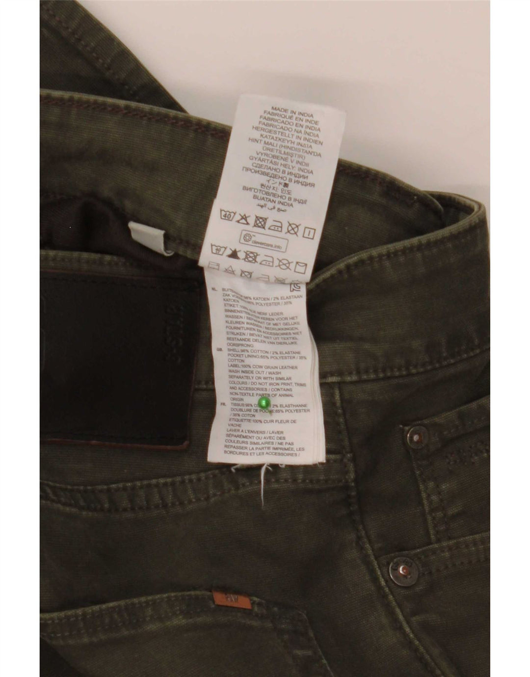 Męskie jeansy slim G-Star W30 L32, bawełna khaki