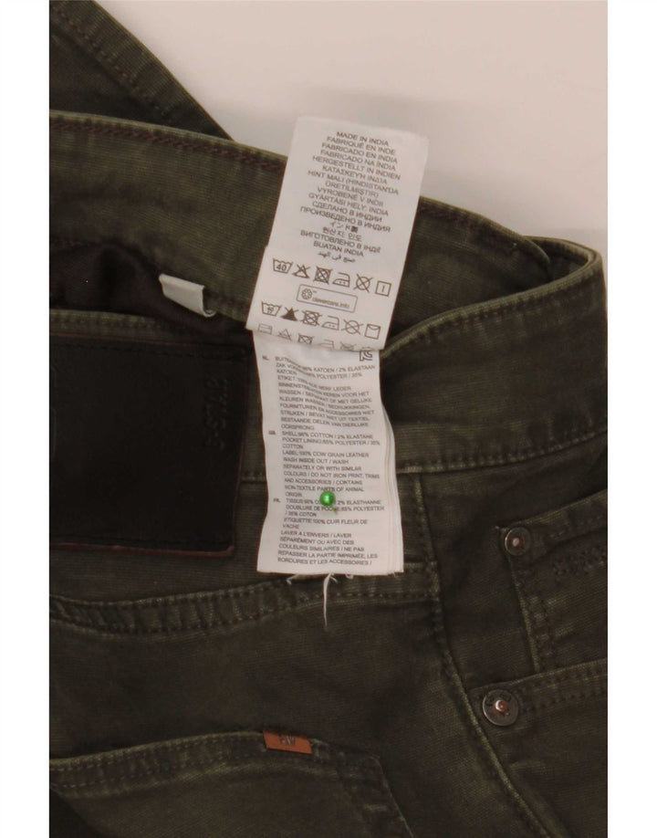 Męskie jeansy slim G-Star W30 L32, bawełna khaki