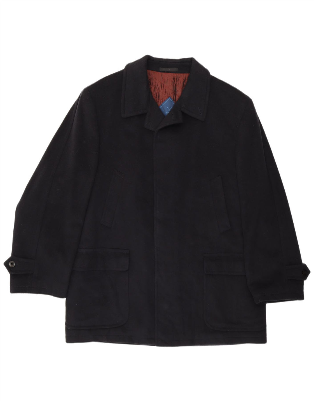 Płaszcz męski VINTAGE IT 52 XL, granatowy, kaszmirowy