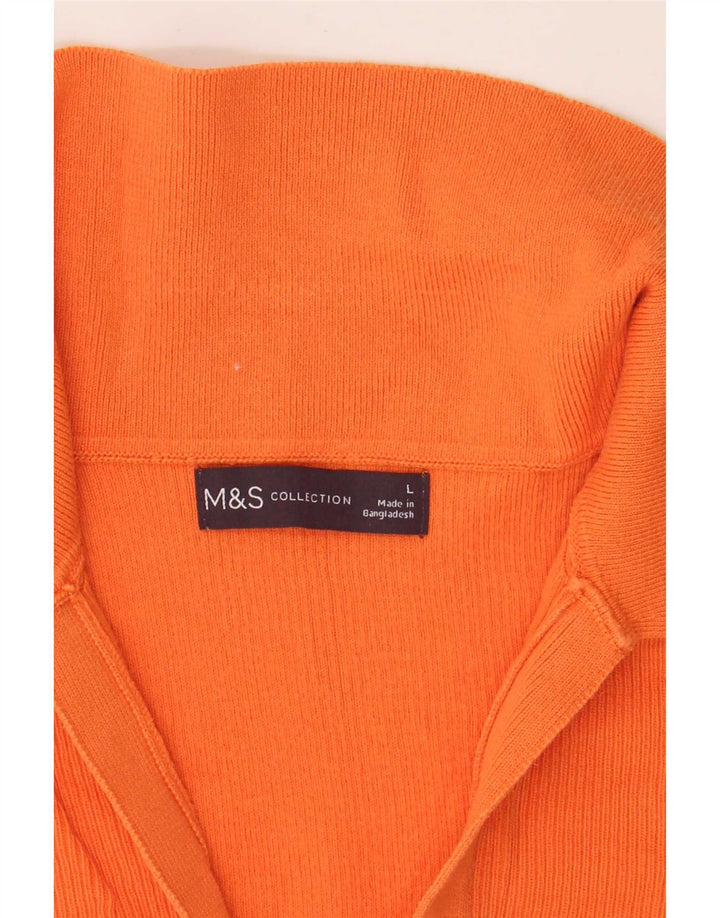 Damska koszulka polo Marks & Spencer UK 14, duża pomarańczowa