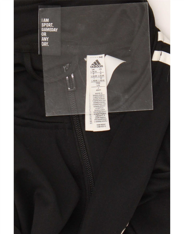 Damska kurtka dresowa Adidas UK 16/18, duża, czarna, poliester
