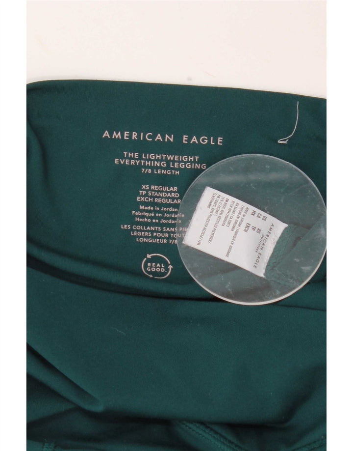 Legginsy damskie American Eagle UK 4 XS Zielone, poliestrowe
