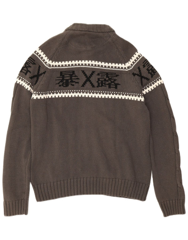 Damski sweter rozpinany na zamek ON Tantum UK 20 2XL Szary Fair Isle Cotton