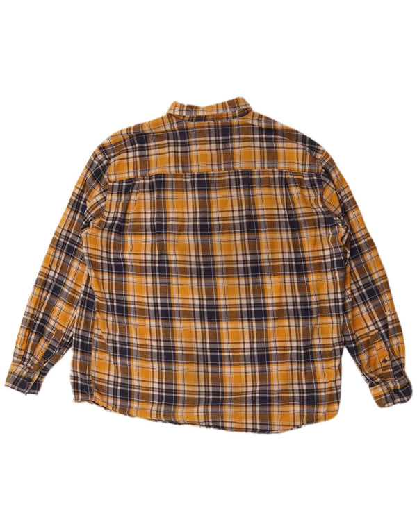 Atlas For Men Męska koszula flanelowa 2XL, bawełniana w żółtą kratkę